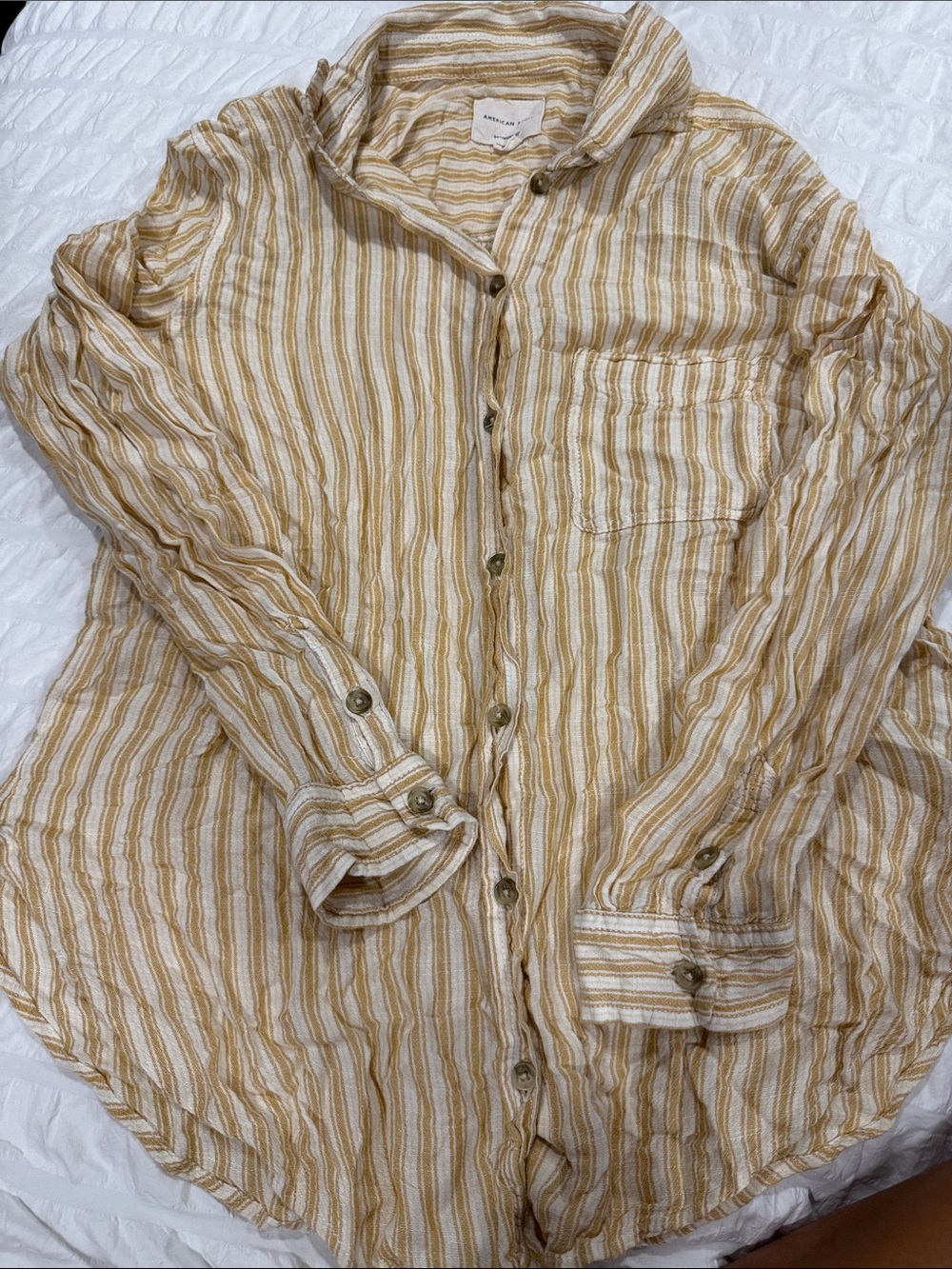 American Eagle Outfitters Yellow Striped Women’s Shorts